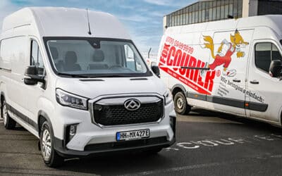 Zwei Maxus im Praxistest: Fox-Courier in Leipzig testet E-Transporter.