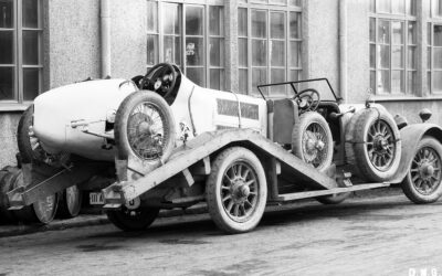 Der erste Renntransporter mit Stern 1924: Basis ist ein Mercedes 24/100/140 mit aufgeladenem Motor.