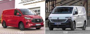 Kopf an Kopf: VW Transporter/Ford Transit Custom.