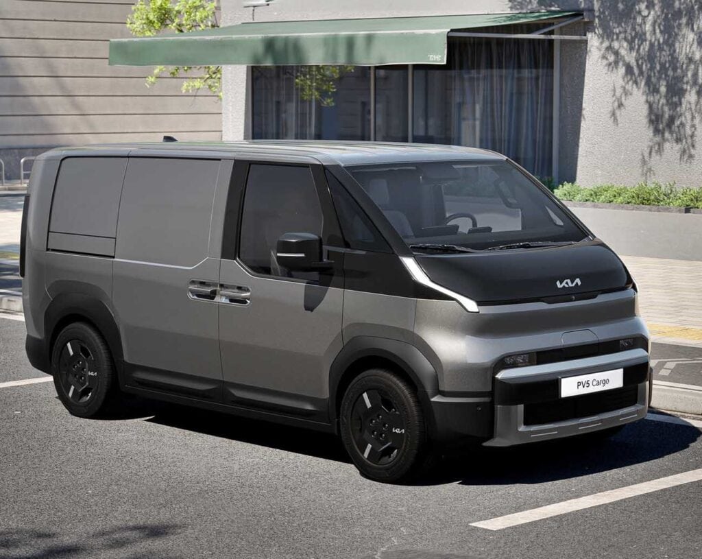 Markanter Auftritt: Kia PV5 Cargo, Vorbote einer ganzen Flotte.