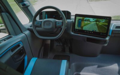 Das funktionelle Cockpit des Zustellfahrzeugs.