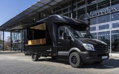 Der Sprinter als rollende Bar.