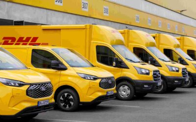 Gelbe Flotte: 2400 Ford E-Transit Custom und E-Transit für die DHL Group.