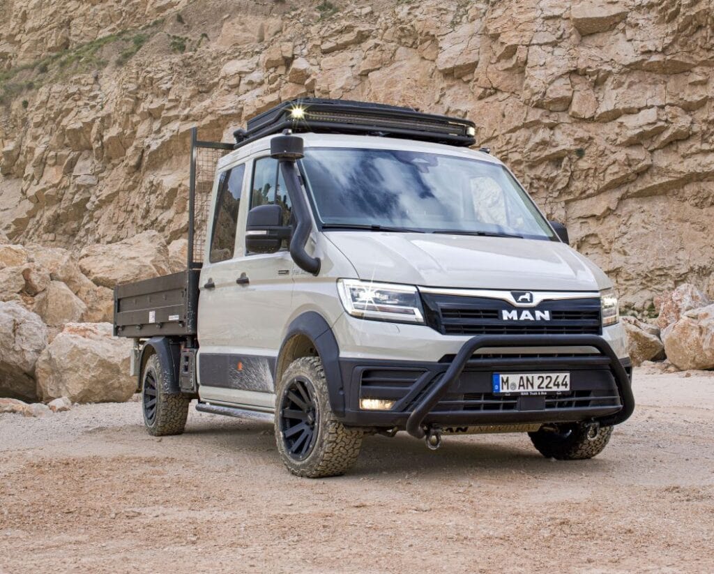 MAN TGE 4x4 im Offroad-Style: wilde Sorte.