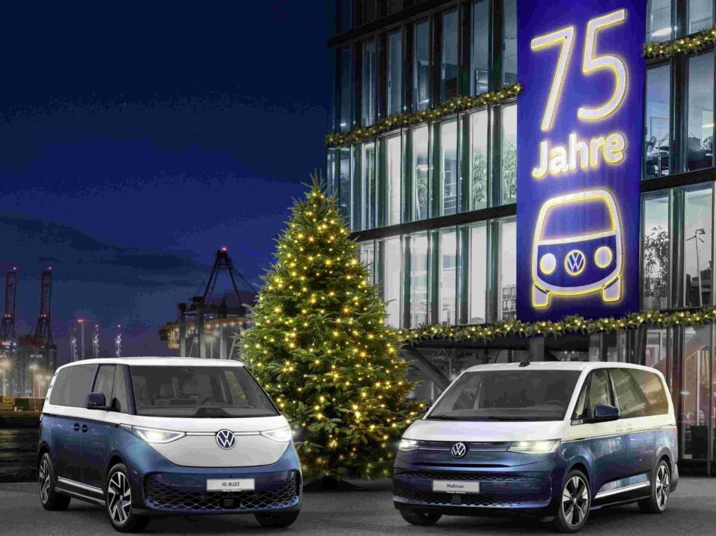 Vans unter dem Weihnachtsbaum: Multivan und ID. Buzz als 75-Jahre-Edition.