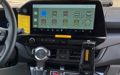 Bedienung von Kennleuchte und Leuchtschriften per Touchscreen.