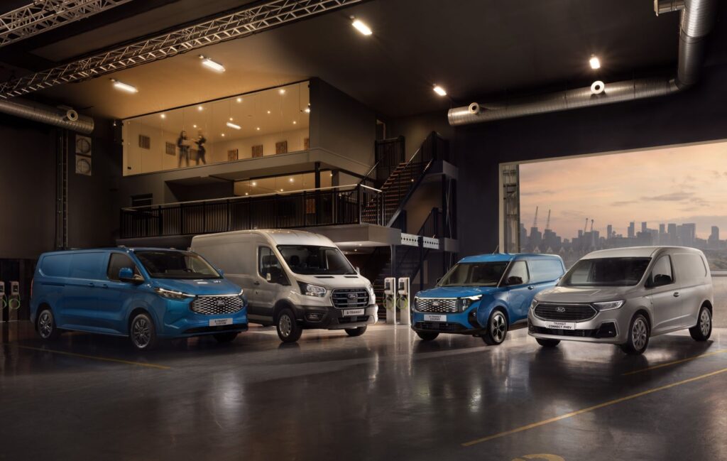 Ford 2025: Transporter bleiben Ertragsperle, abgebildet die europäischen E-Varianten.