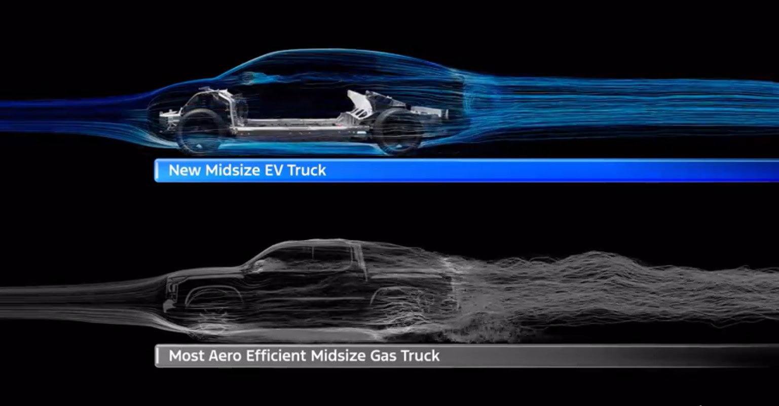 Der künftige Ford E-Pickup spart Strom durch Aerodynamik.