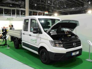 ADT-02: VW Crafter mit vollelektrischem Antrieb.