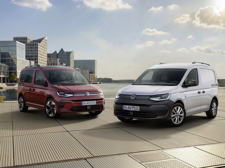 Außen und innen überarbeitet: Familie des VW Caddy.