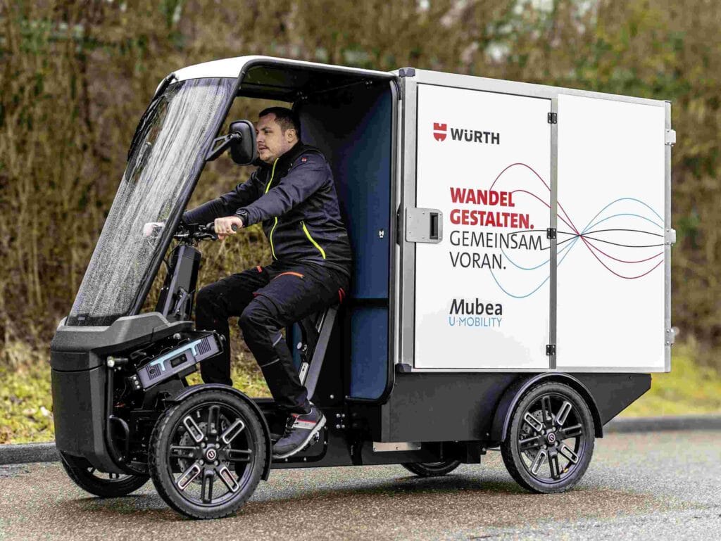 E-Cargobike von Mubea: aufwendige Technk.