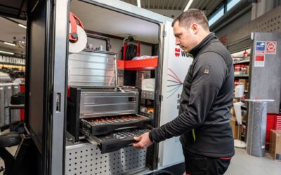 Koffer mit reichlich Volumen und Ausstattung von Würth.