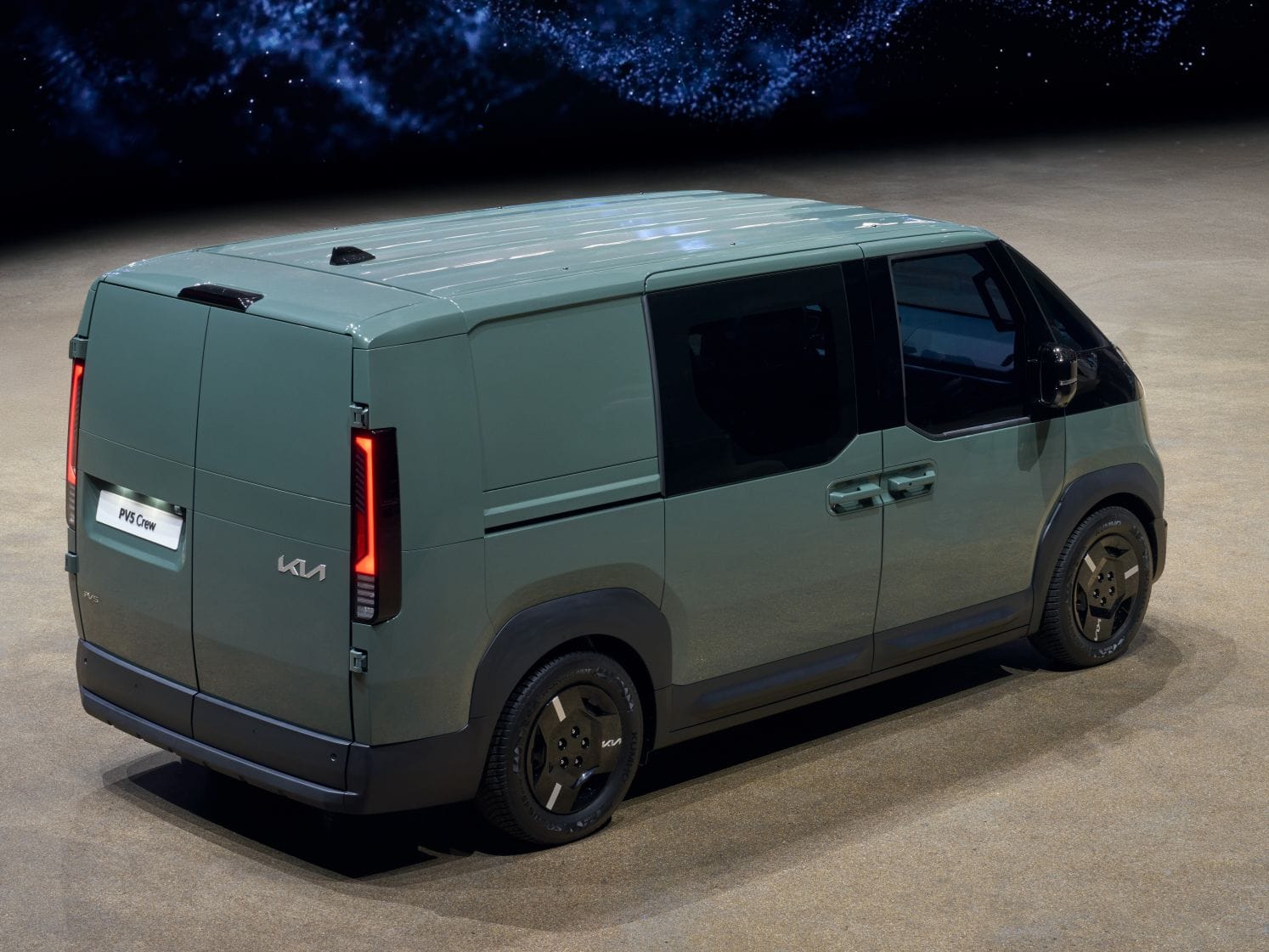 Kia PV5 Crew Van: im Wechsel Fünfsitzer oder Frachter.