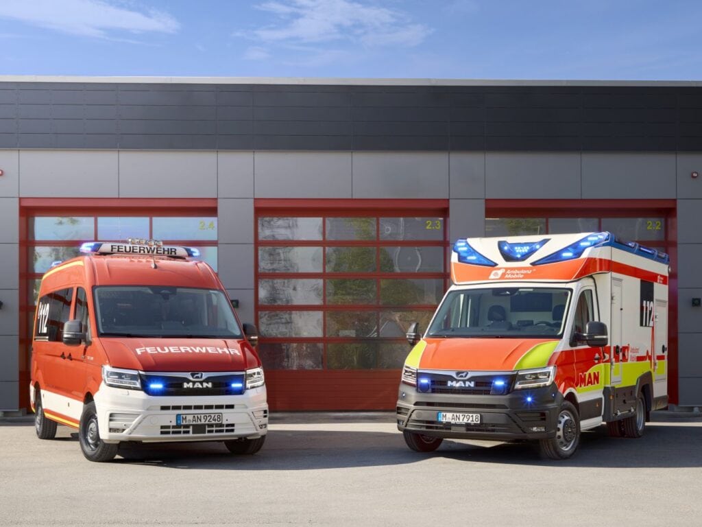 MAN TGE: gut vertreten auf der Messe Rettmobil in Fulda.
