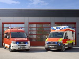 MAN TGE: gut vertreten auf der Messe Rettmobil in Fulda.