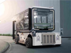 Das U Shift System kombiniert eine fahrende Plattform („Driveboard“) mit austauschbaren Kapseln für unterschiedliche Anwendungen.