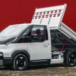 Kia PV5 als Fahrgestell mit Fahrerhaus und Boyritec-Kippbrücke.