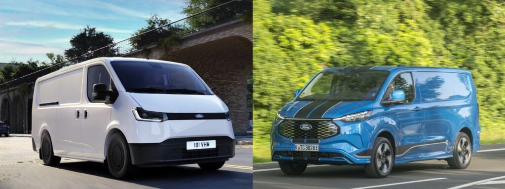 Schlichter Ford Transit City gegen Ford E-Transit Custom – wer soll’s sein?
