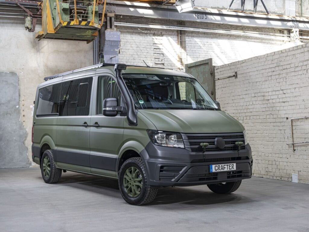 VW Crafter in Uniform für die Drohnenabwehr