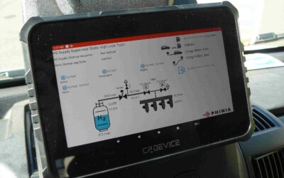 Systemaufbau. Nicht von der Druckanzeige irritieren lassen, er liegt von vollen Tanks bei 700 bar-