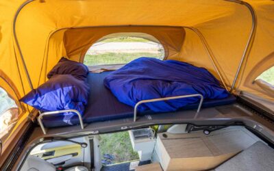 Großes Bett im Oberstübchen.