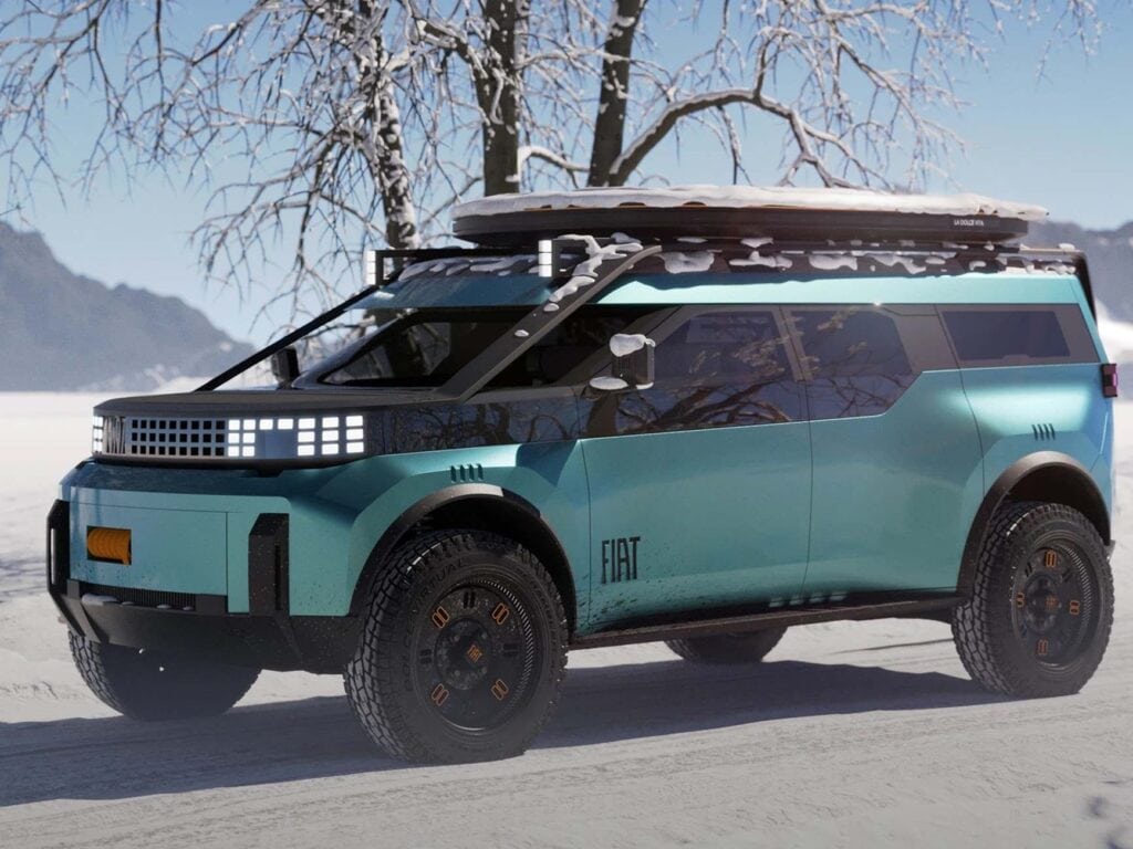 Fiat Dolce Camper, angesiedelt zwischen Campervan, SUV und Geländewagen.