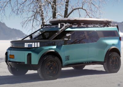 Fiat Dolce Camper, angesiedelt zwischen Campervan, SUV und Geländewagen.