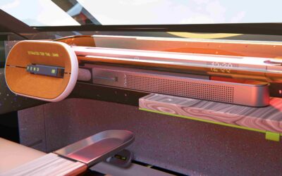 Futuristisches Cockpit mit einem Hauch Lingotto-Design.