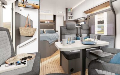 Neu: Hobby Prestige T 740 WF mit französischem Bett und Bad im Heck.