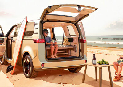 VW ID. California Cruise - vom ID. Buzz zur Campervan-Familie VW ID. California Cruise: E-Campervan in Sicht.