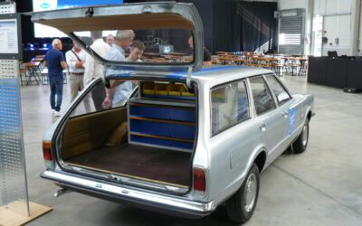 Sortimo-Einrichtung im seinerzeit modernen Ford Taunus der siebziger Jahre