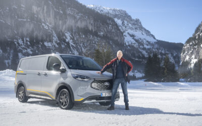 Experten-Fahrbericht: Ford E-Transit Custom AWD - heiß auf Eis.